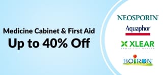 UP TO 40% OFF MEDICINE CABINET & FIRST AID