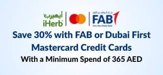Save 30% with FAB or Dubai First Mastercard Credit Cards with a Minimum Spend 365 AED. Use Code: FAB30