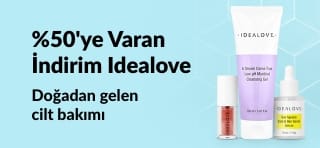 Idealove cilt bakım ürünlerinde %50'ye varan indirim; doğal güzellik kampanyası temizleyici, serum ve göz maskeleri 