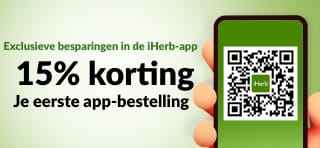 KOOP DE iHERB APP 15% KORTING OP JE EERSTE APP-BESTELLING