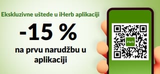 KUPUJTE U iHERB APLIKACIJI UZ 15 % POPUSTA NA PRVU NARUDŽBU U APLIKACIJI