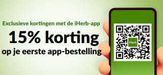 15% KORTING OP JE EERSTE APP-BESTELLING MET DE iHERB APP