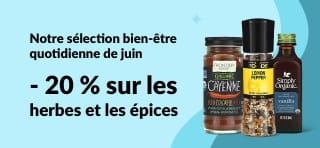 -20 % sur les herbes et les épices
