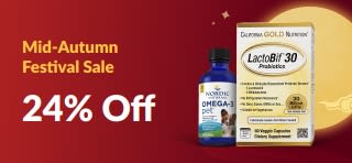 Mid-Autumn Festival Sale: 24% Off. Features health products and a full moon.