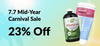 7.7 Mid-Year Carnival Sale banner: 23% off with code 7BUY77.