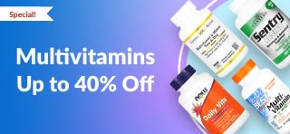 UP TO 40% OFF MULTIVITAMINS