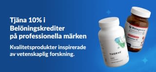Tjäna 10% i bonus på professionella märken, med bild på premiumtillskott.