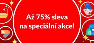 AŽ 75%  SLEVA NA SPECIÁLNÍ NABÍDKY