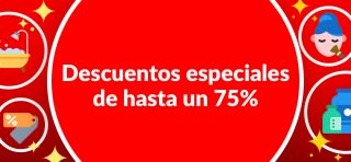 DESCUENTOS ESPECIALES DE HASTA UN 75%  