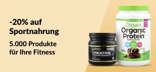 Sportnahrung von Orgain, Sports Research, Cellucor, California Gold Nutrition und anderen – 20% Rabatt mit Code AUG25SPORTS.