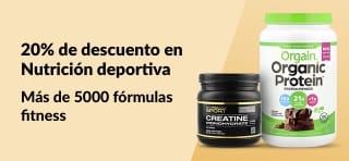 Marcas como Orgain, Sports Research, Cellucor, California Gold Nutrition y más. 20% de descuento con el código: AUG25SPORTS.