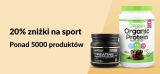 Kup odżywki sportowe marek Orgain, Sports Research, Cellucor, California Gold Nutrition i innych — 20% zniżki z kodem AUG25SPORTS.