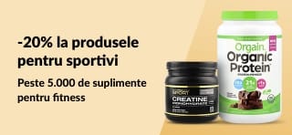Suplimente sportive Orgain, Sports Research, Cellucor, California Gold Nutrition și altele. - 20% cu codul AUG25SPORTS.