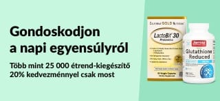 iHerb banner, amely több mint 25 000 táplálékkiegészítőt kínál 20% kedvezménnyel az OCT25SUPP kóddal, wellness és vitaminkészítmények képeivel.