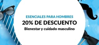 20% DE DESCUENTO EN LOS MEJORES PRODUCTOS ESENCIALES PARA HOMBRES