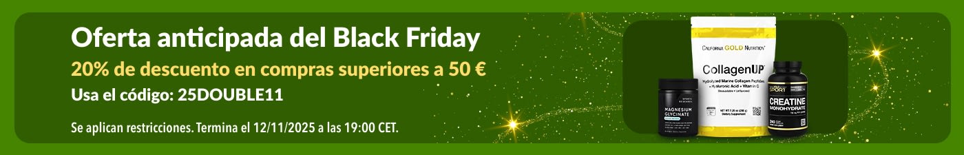 Banner del Black Friday anticipado de iHerb con CollagenUP y suplementos.