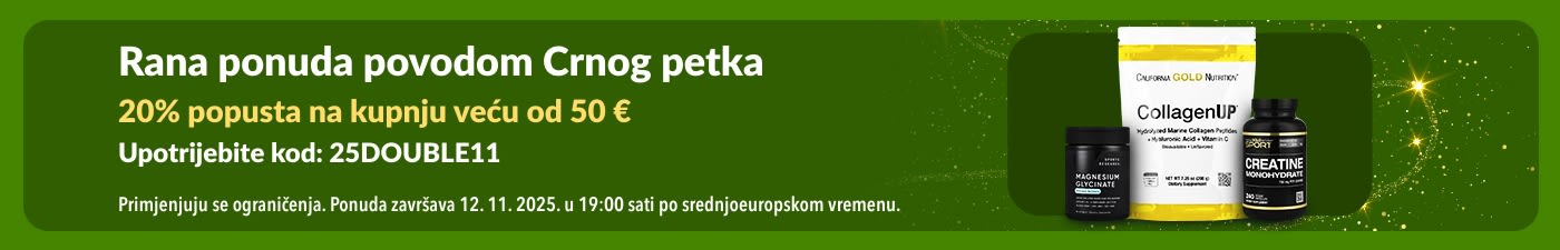 iHerb banner za rani Crni petak s CollagenUP-om i dodacima prehrani.
