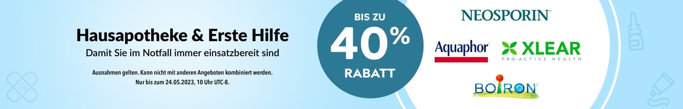 BIS ZU -40% AUF DIE HAUSAPOTHEKE