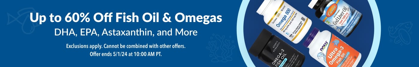 UP TO 60% OFF FISH OIL & OMEGAS