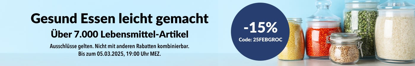 15% RABATT LEBENSMITTEL