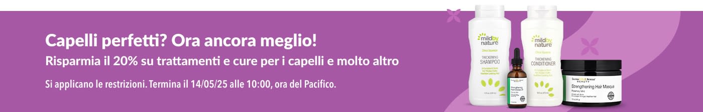 20% di sconto sulla cura dei capelli
