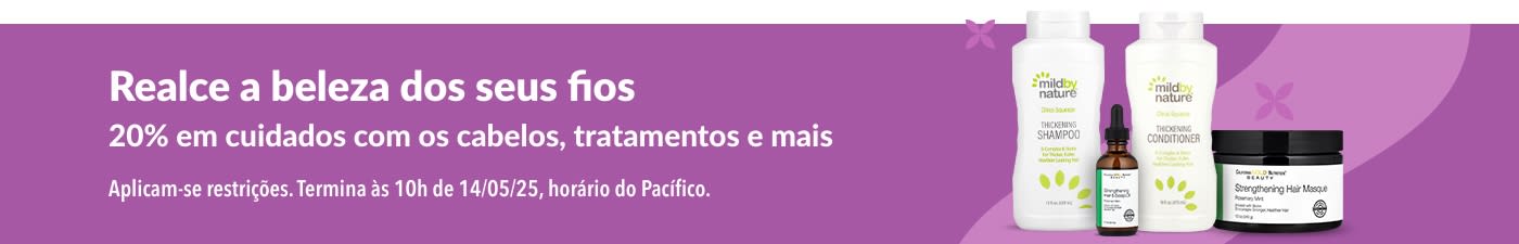 20% OFF Cuidados com os cabelos