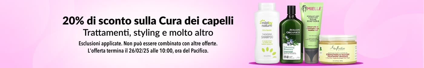 20% DI SCONTO SULLA CURA DEI CAPELLI