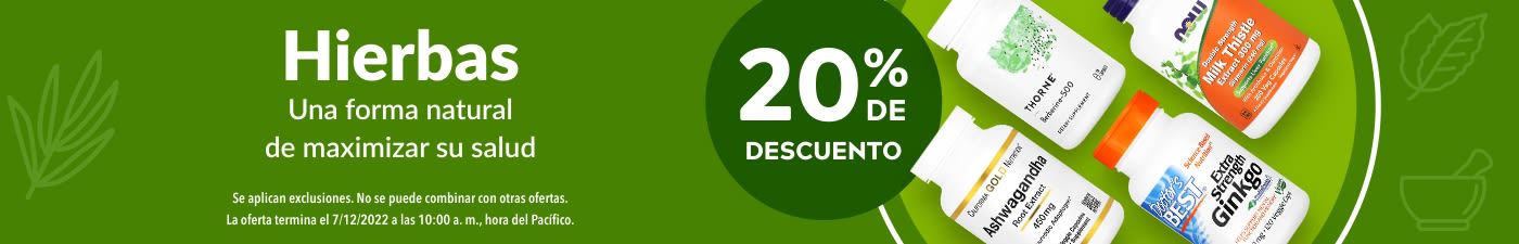 20% DE DESCUENTO EN HIERBAS
