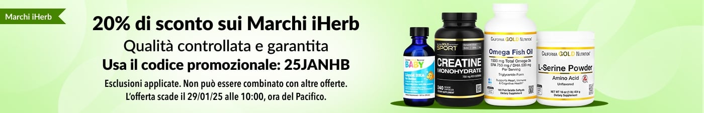 20% DI SCONTO SUI MARCHI iHERB