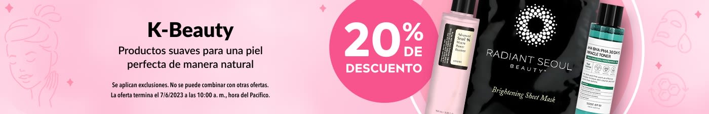 20% DE DESCUENTO EN K-BEAUTY