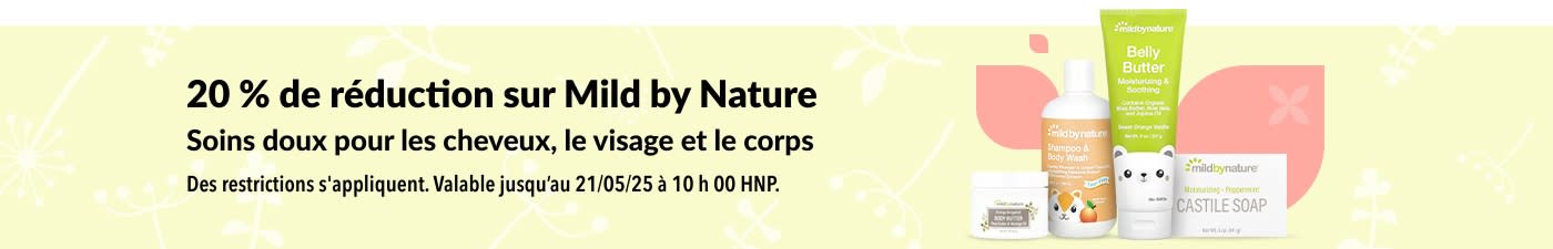 20 % de réduction sur Mild by Nature