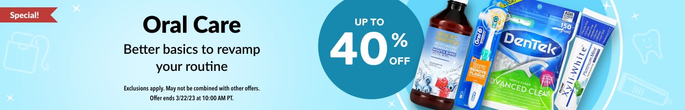 UP TO 40% OFF ORAL CARE