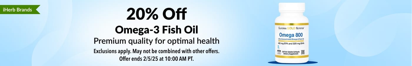 20% OFF OMEGA-3 FISH OIL