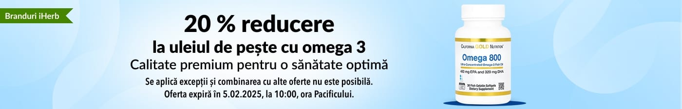 20 % REDUCERE LA ULEIUL DE PEȘTE CU OMEGA 3