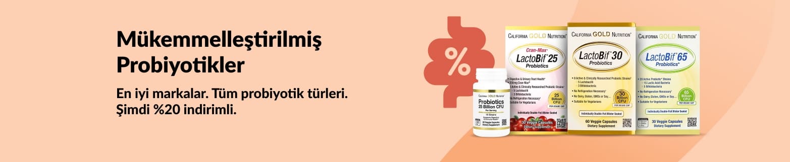 California Gold Nutrition LactoBif ürünleriyle öne çıkan en iyi probiyotik takviyelerinde %20 indirim!