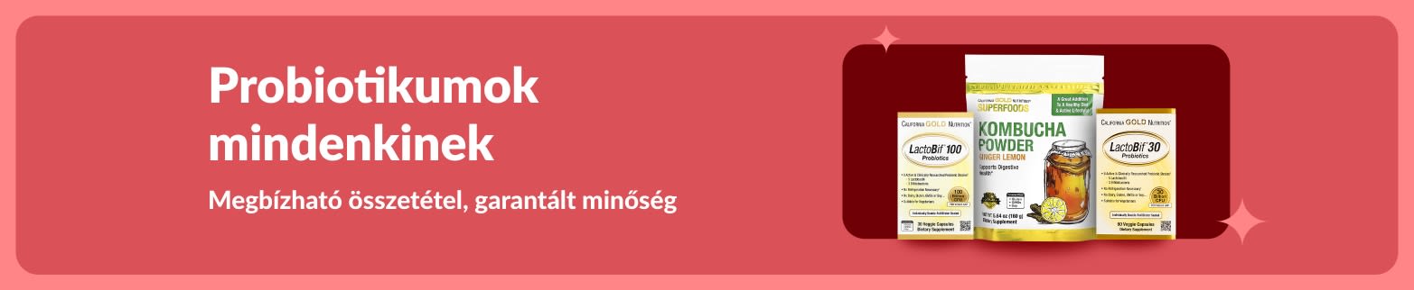 Probiotikumok mindenkinek promóció LactoBif és Kombucha porral, megbízható összetételű termékekkel az emésztőrendszer egészségéért.