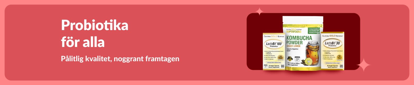 Kampanj för probiotika för alla med LactoBif och kombuchapulver med pålitliga sammansättningar för en sund matsmältning.