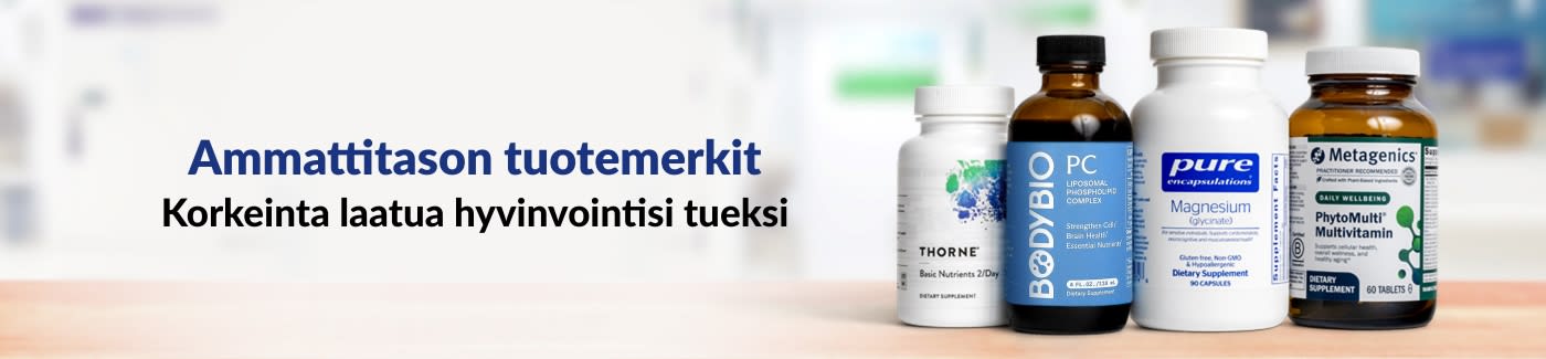 Ammattitason tuotemerkit. Kehitetty korkeiden standardien mukaisesti optimaalista hyvinvointia varten.