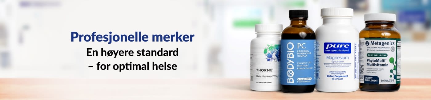 Profesjonelle merker. En høyere standard – for optimal helse