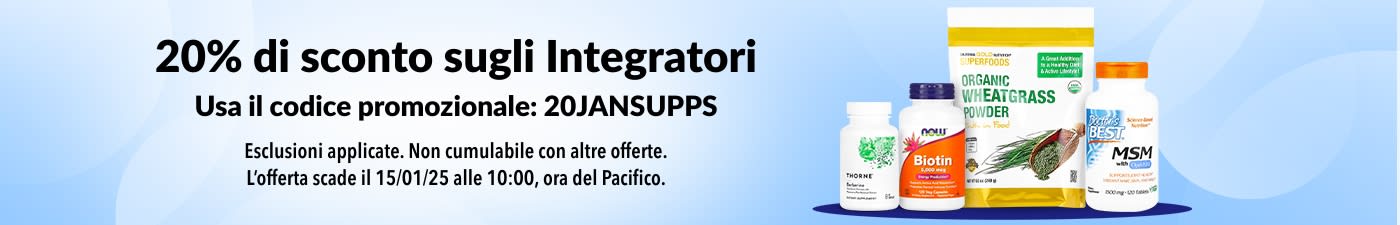 20% DI SCONTO SUGLI INTEGRATORI