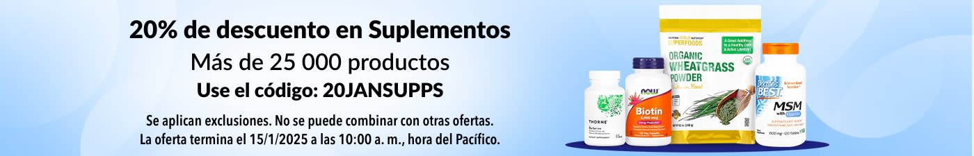 20% DE DESCUENTO EN SUPLEMENTOS