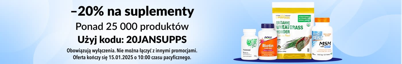 20% ZNIŻKI NA SUPLEMENTY