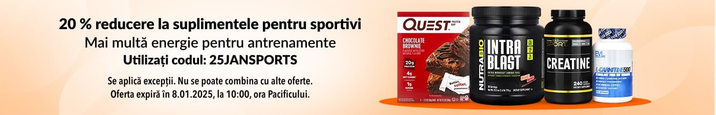 20 % REDUCERE LA SUPLIMENTELE PENTRU SPORTIVI