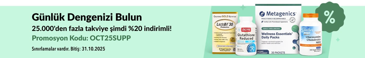 iHerb banner’ı: OCT25SUPP koduyla 25.000’den fazla takviyede %20 indirim, sağlık ve vitamin ürünleriyle dolu fırsatlar sizi bekliyor.