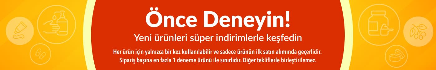 Önce Deneyin deneme teklifi; yeni ürünleri keşfetmeye davet eden ve ilk alışverişe özel tek seferlik indirim sunan kampanya.