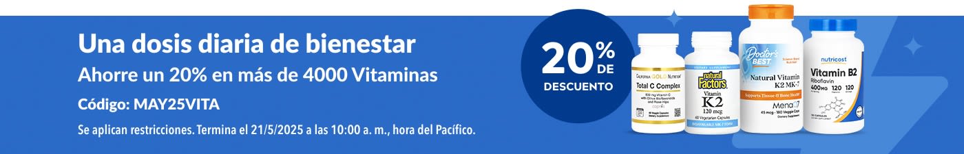 20% de descuento en Vitaminas