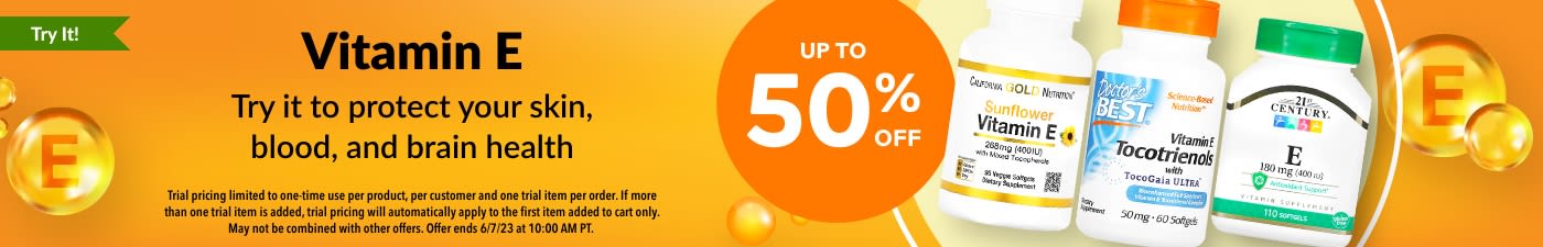 UP TO 50% OFF VITAMIN E