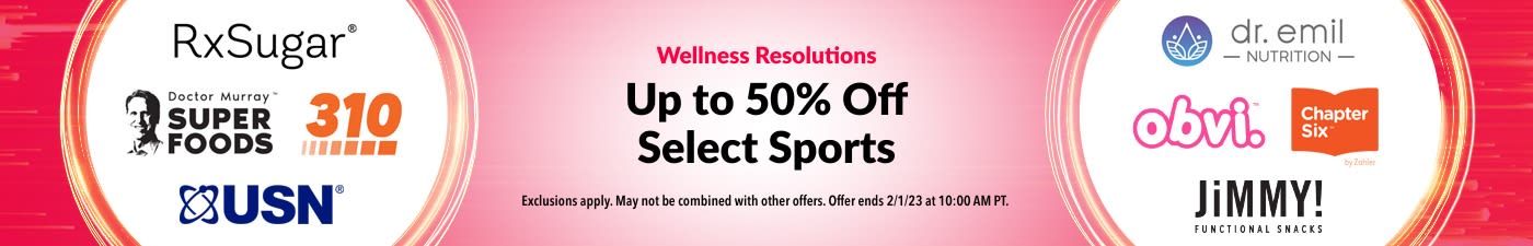 UP TO 50% OFF SELECT SPORTS