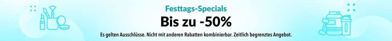 BIS ZU -50% FESTTAGS-SPECIALS