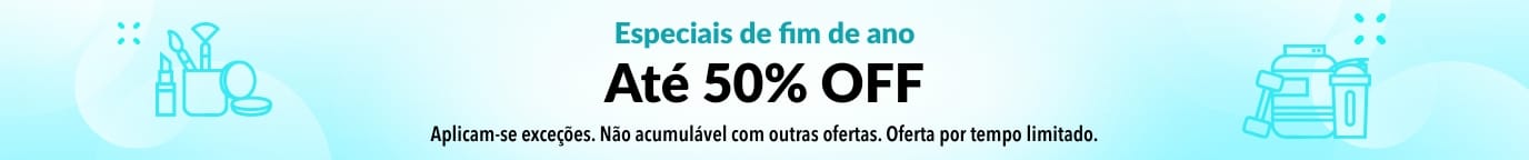 ATÉ 50% OFF ESPECIAIS DE FIM DE ANO